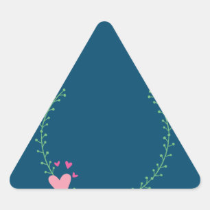 wreath-laurel-wreath-wedding triangle sticker