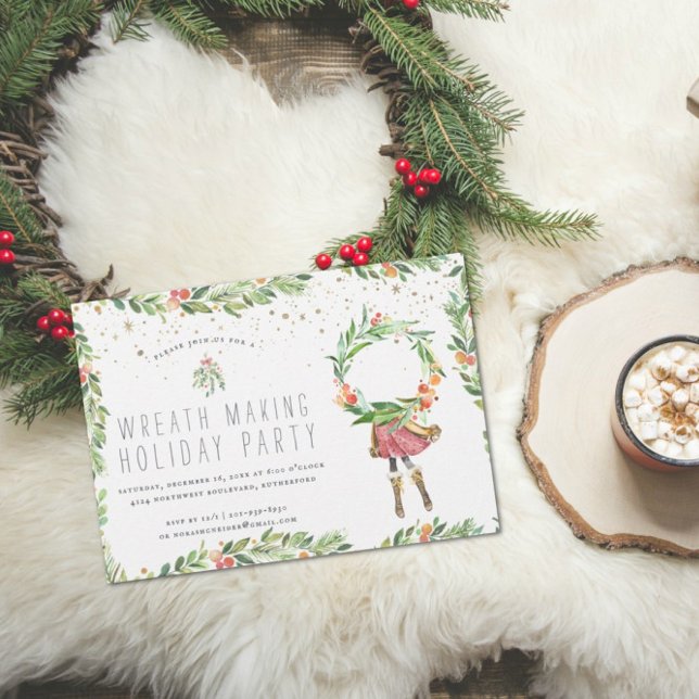 Wreath Making | Holiday Party Invitation (Creator Uploaded)