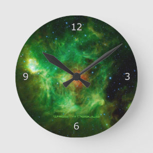 Wreath Nebula, Barnard 3, Milky Way Round Clock