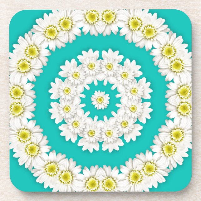 Wreath of Daisies Coaster (Front)
