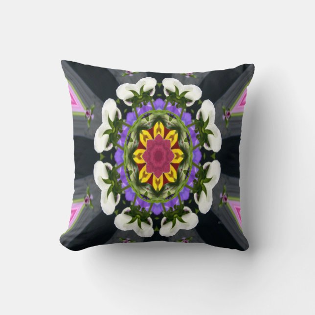 Wreath of Pansies... Cushion (Front)