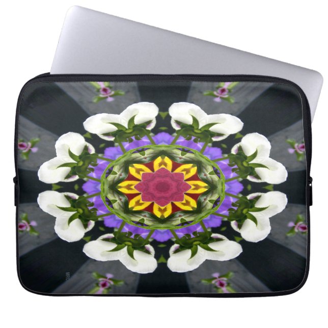 Wreath of Pansies... Laptop Sleeve (Front)