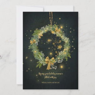 Wreath of Stars Holiday Greeting Card