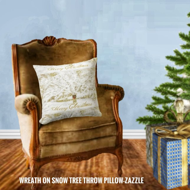 Wreath on Snow Tree Cushion (Creator Uploaded)