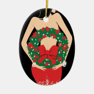 Wreath Oval Ornament