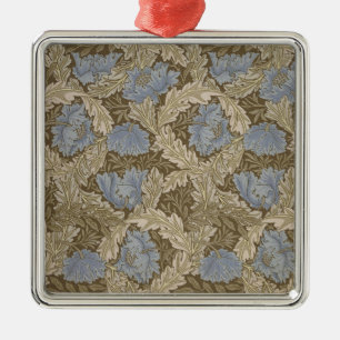 Wreath Pattern (by William Morris) Metal Ornament