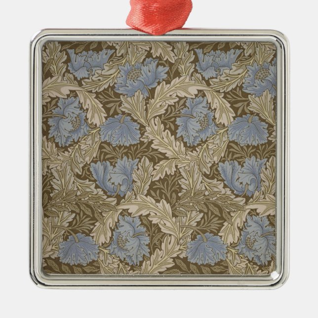 Wreath Pattern (by William Morris) Metal Ornament (Front)