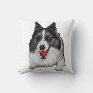 Wreath‑Side Corgi Accent Cushion