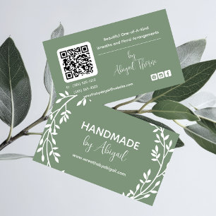 Wreath Vines Handmade   Handcrafted Business Card