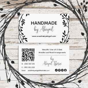 Wreath Vines Handmade   Handcrafted Business Card