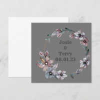 Wreath Wedding Flowers Floral Vector Thank You