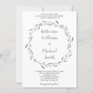 Wreath Wedding Invitations For Second Marriage