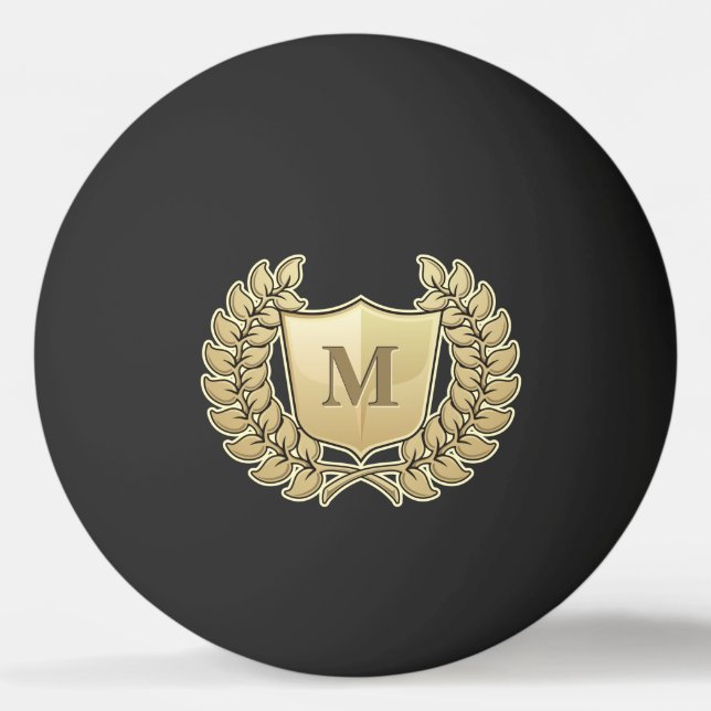 Wreath with Shield Ping Pong Ball (Front)
