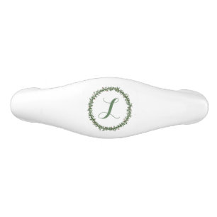 Wreaths of Green Ceramic Drawer Pull