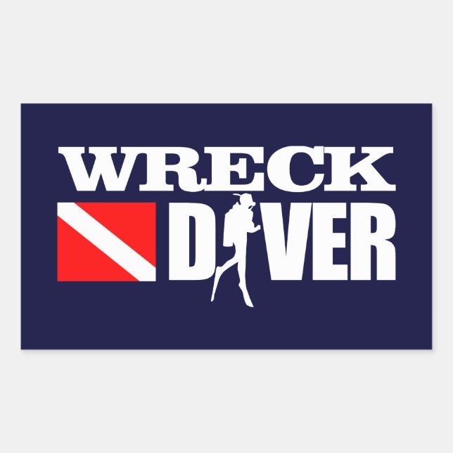 Wreck Diver 2 Rectangular Sticker (Front)