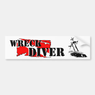 Wreck Diver Bumper Sticker
