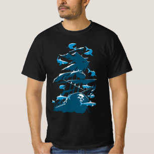 Wreck Diving And Sharks T-Shirt