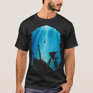 Wreck Diving Gift for Deep Sea Scuba Diver Underwa T-Shirt