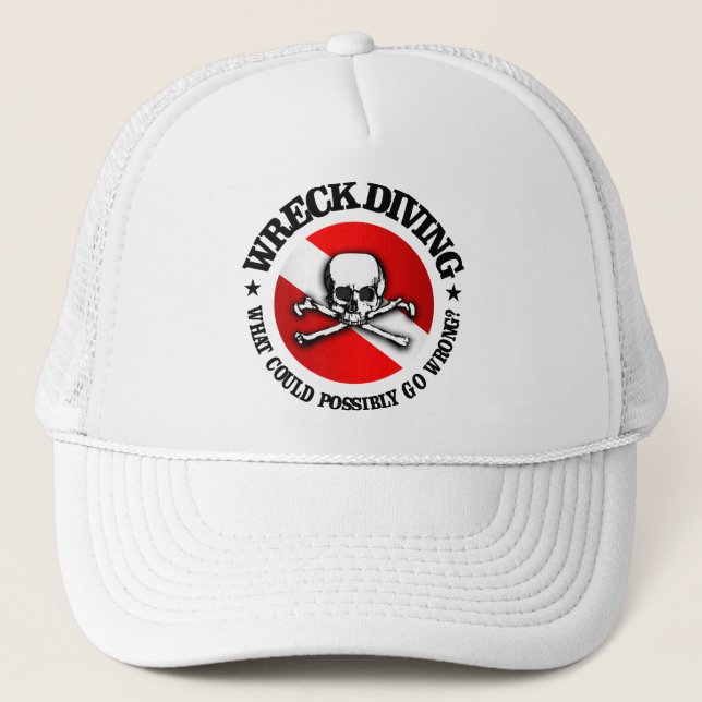 Wreck Diving (Skull) Trucker Hat (Front)