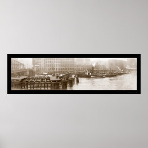 Wreck of Eastland Ship Photo 1915 Poster