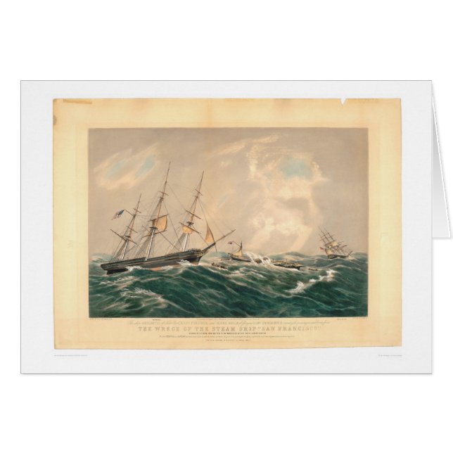 Wreck of the Steamship "San Francisco" (1877A) (Front Horizontal)