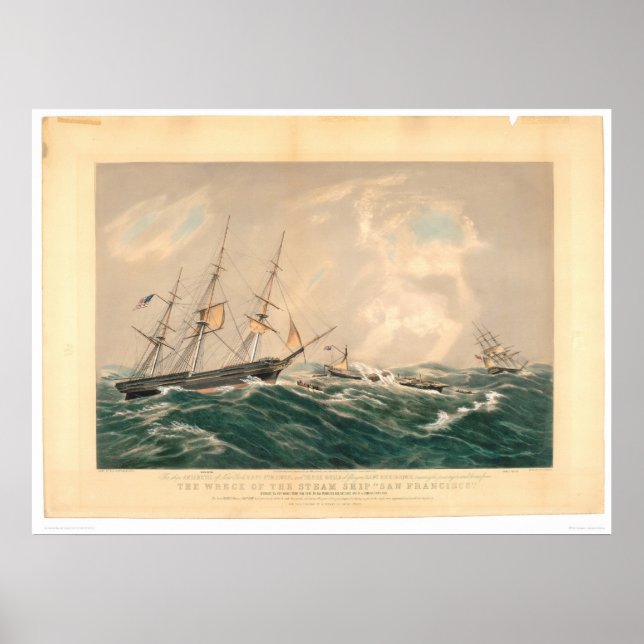 Wreck of the Steamship "San Francisco" (1877A) Poster (Front)
