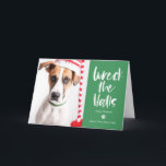 Wreck The Halls Editable Colour Pet Holiday Card<br><div class="desc">Celebrate the season with this modern and stylish card from Berry Berry Sweet. Visit our website: www.berryberrysweet.com to learn more about us and what we offer. Matching items and more design options are available at our store. Design colours can be customised! Click "Customise Further" to change the design colours.</div>