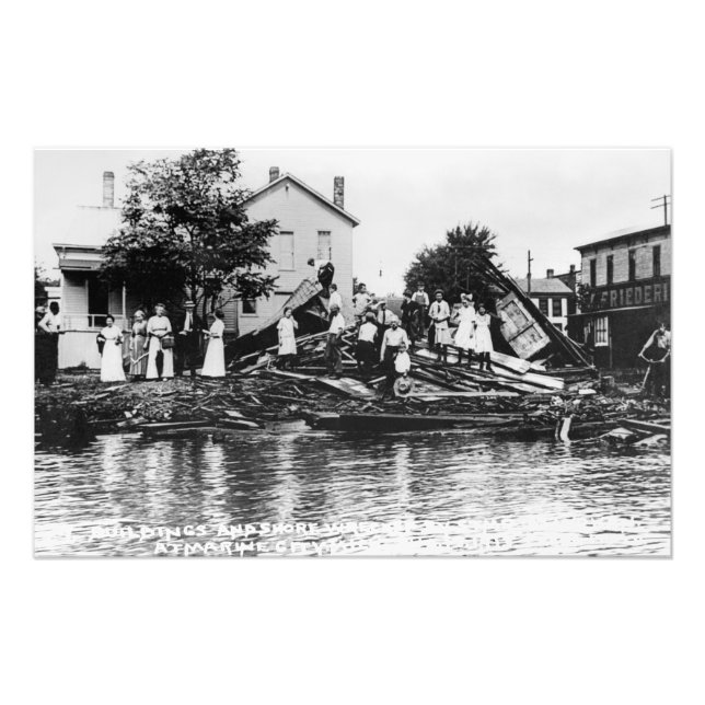 Wreckage caused by Great Lakes whaleback Atikokan Photo Print (Front)