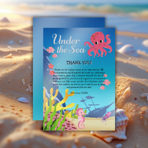 Wreckage Under the Sea Baby Shower Thank You Card