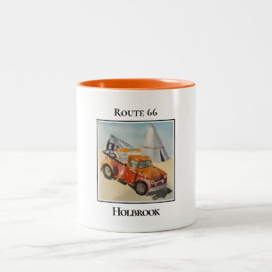 Wrecker and TeePee, Route 66, Holbrook Arizona Two-Tone Coffee Mug