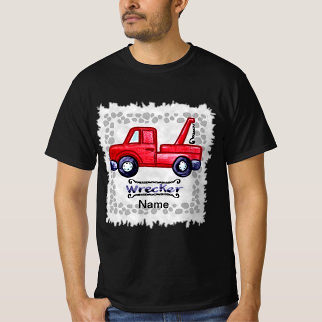 Wrecker Tow Truck T-Shirt (Front)