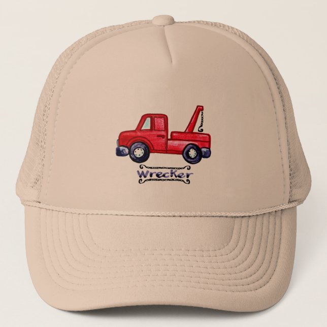 Wrecker Tow Truck Trucker Hat (Front)