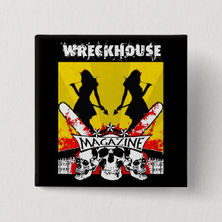 Wreckhouse Devil Girls Square Button