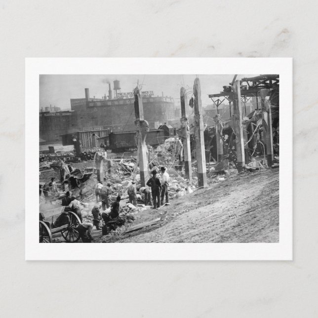 Wrecking Palace of the Fans, Cincinnati, 1911 Postcard (Front)