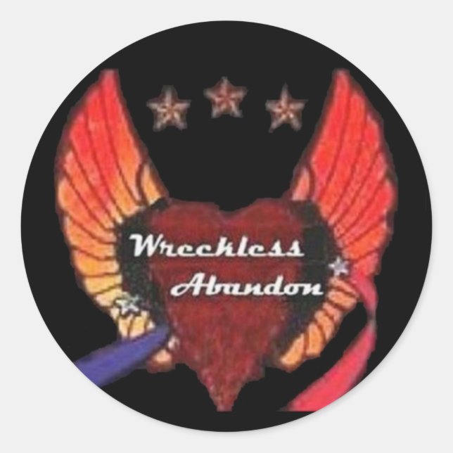 WRECKLESS ABANDON STICKER (Front)