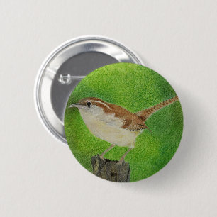 Wren 6 Cm Round Badge