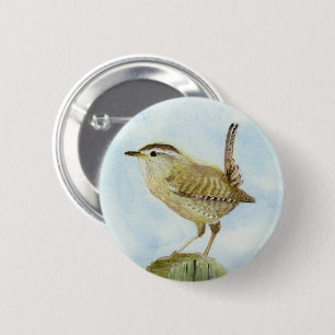 Wren 6 Cm Round Badge