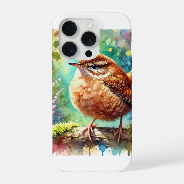 Wren Bird 280824AREF113 - Watercolor iPhone Case (Back)