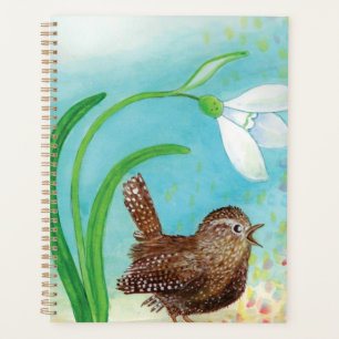 Wren Bird Sing at Dawn In the Spring  Planner