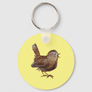 Wren Bird (Troglodytes Troglodytes) Key Ring