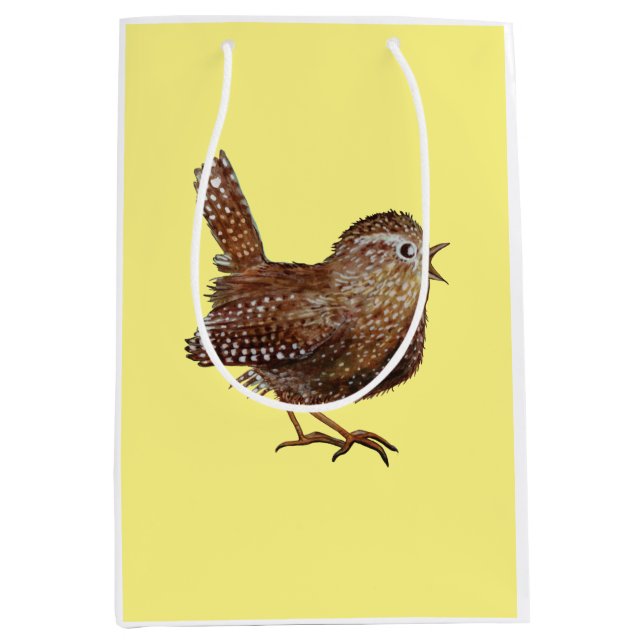 Wren Bird (Troglodytes Troglodytes) Medium Gift Bag (Front)