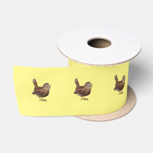 Wren Bird (Troglodytes Troglodytes) Satin Ribbon