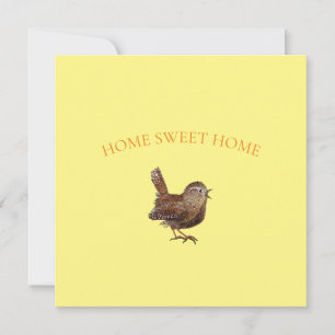 Wren Bird (Troglodytes Troglodytes) singing   Card