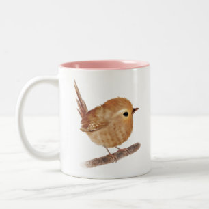 Wren Bird  Two-Tone Coffee Mug