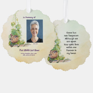  Wren Bird Vineyard Memorial Keepsake Tree Decoration Card