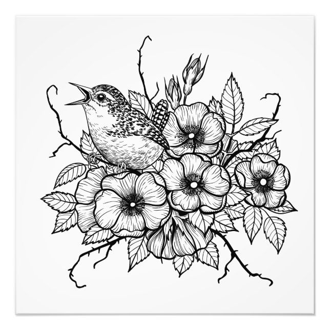 Wren bouquet photo print (Front)