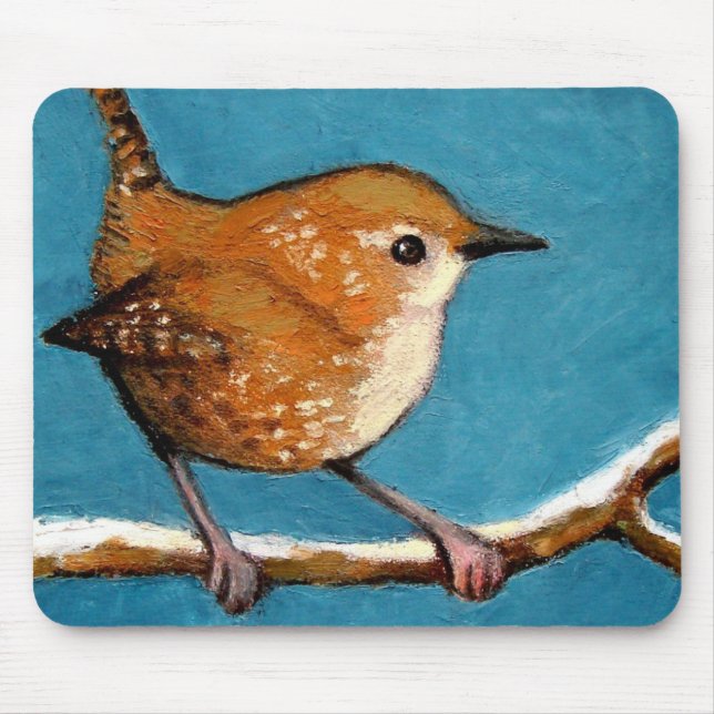 WREN IN OIL PASTEL MOUSE PAD (Front)