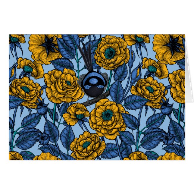 Wren in the roses (Front Horizontal)