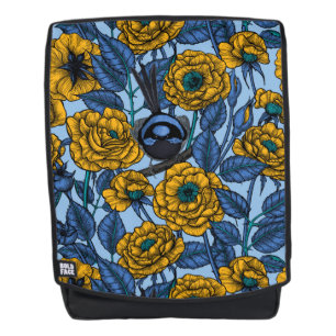 Wren in the roses backpack