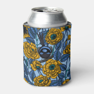 Wren in the roses can cooler